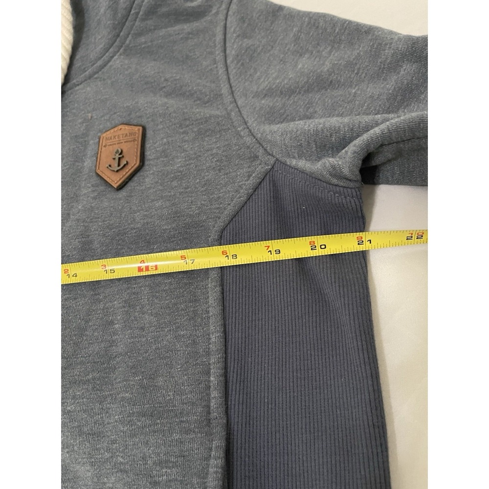 Naketano Women's Full Zip Blue Hoodie Poet's Choice Pockets Size M - Picture 8 of 10